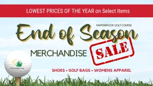 End of season merchandise sale