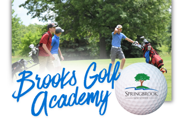 Brooks Golf Academy with 3 junior golfers on a golf course